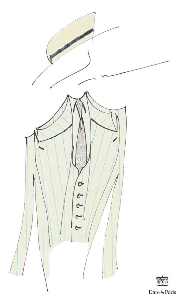Idée d'association cravate argentée costume 3 pièces
