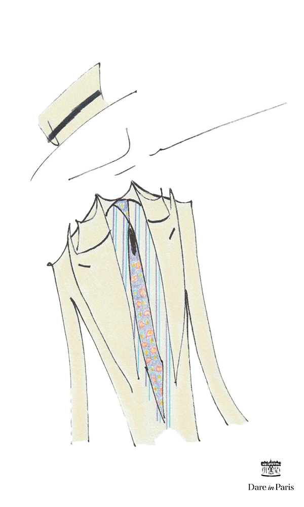 Idée d'association cravate bleu costume droit