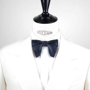 Nœud papillon bleu marine soie imprimée – Le Plongeant – Fait main à Paris