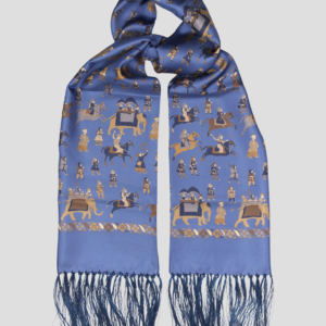 Echarpe soie bleu ciel – Fait main en Italie