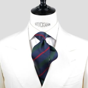 Cravate rayures – Soie tissée 3 plis artisanale