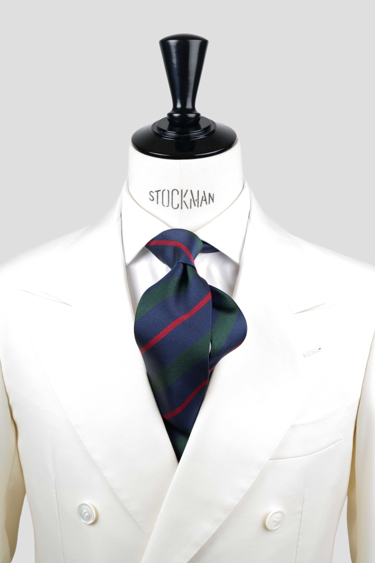 Cravate rayures – Soie tissée 3 plis artisanale