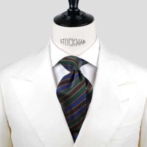 Cravate multi rayures – Soie tissée 3 plis artisanale