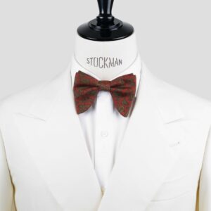 Nœud papillon orange soie imprimée – Le Plongeant – Fait main à Paris