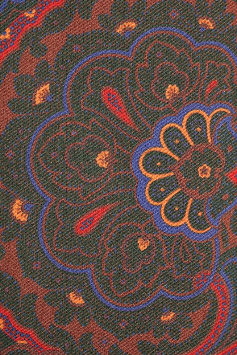 Écharpe soie tendance verte - Fait main en Italie