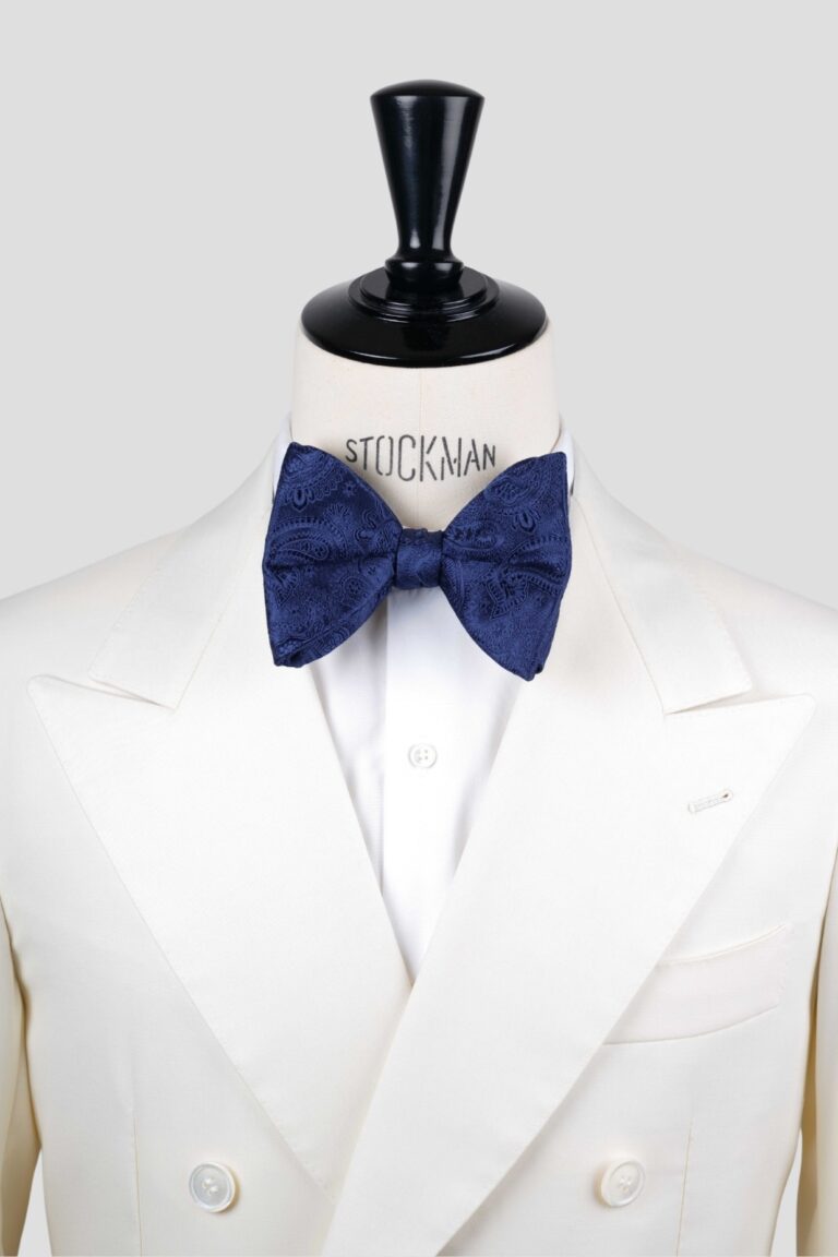 Nœud papillon bleu soie artisanale – Le Dare in Paris – Fait main à Paris