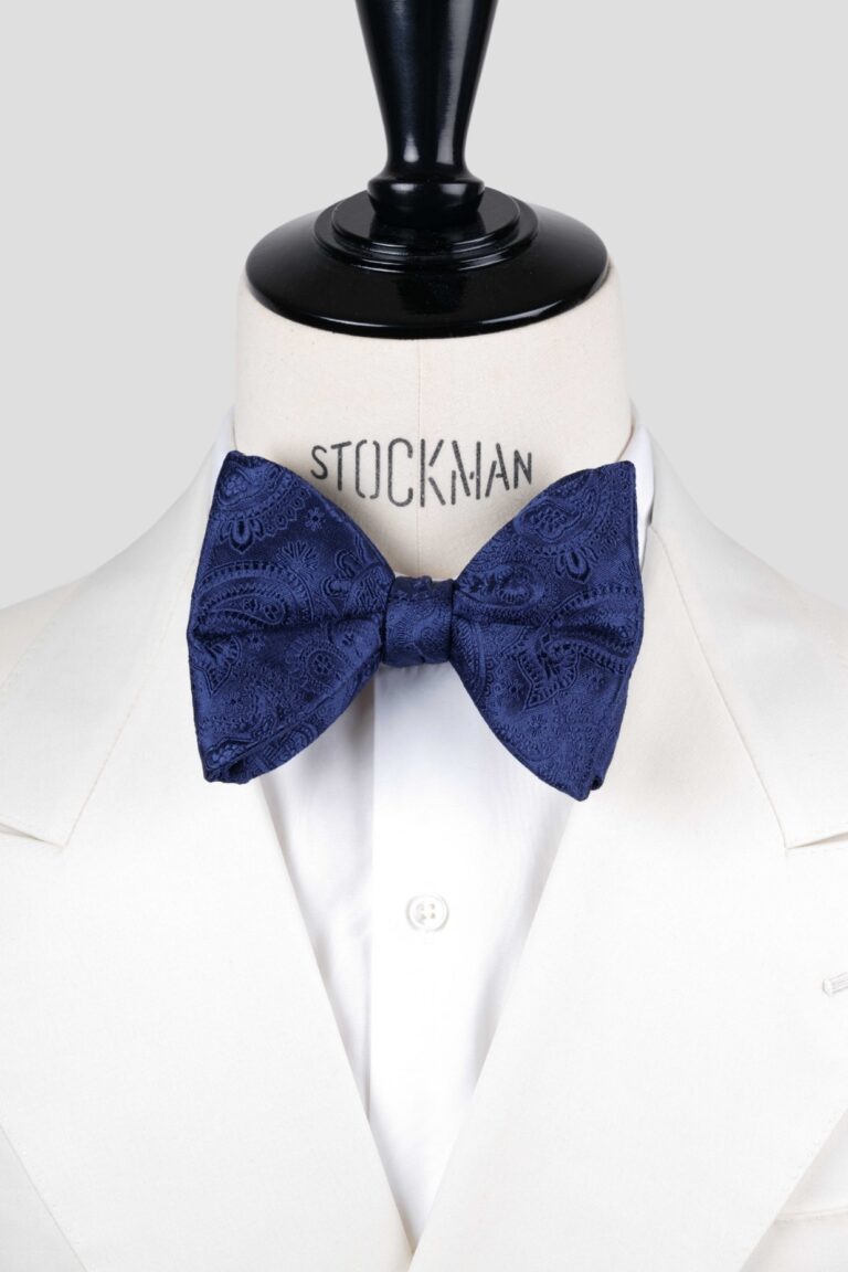 Nœud papillon bleu soie artisanale – Le Dare in Paris – Fait main à Paris