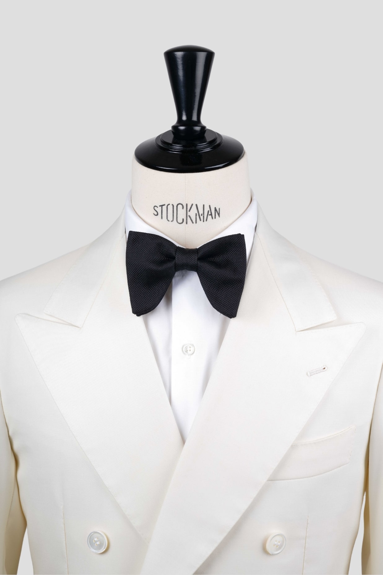 Nœud papillon formel noir soie piquée - Le Plongeant - Fait main à Paris