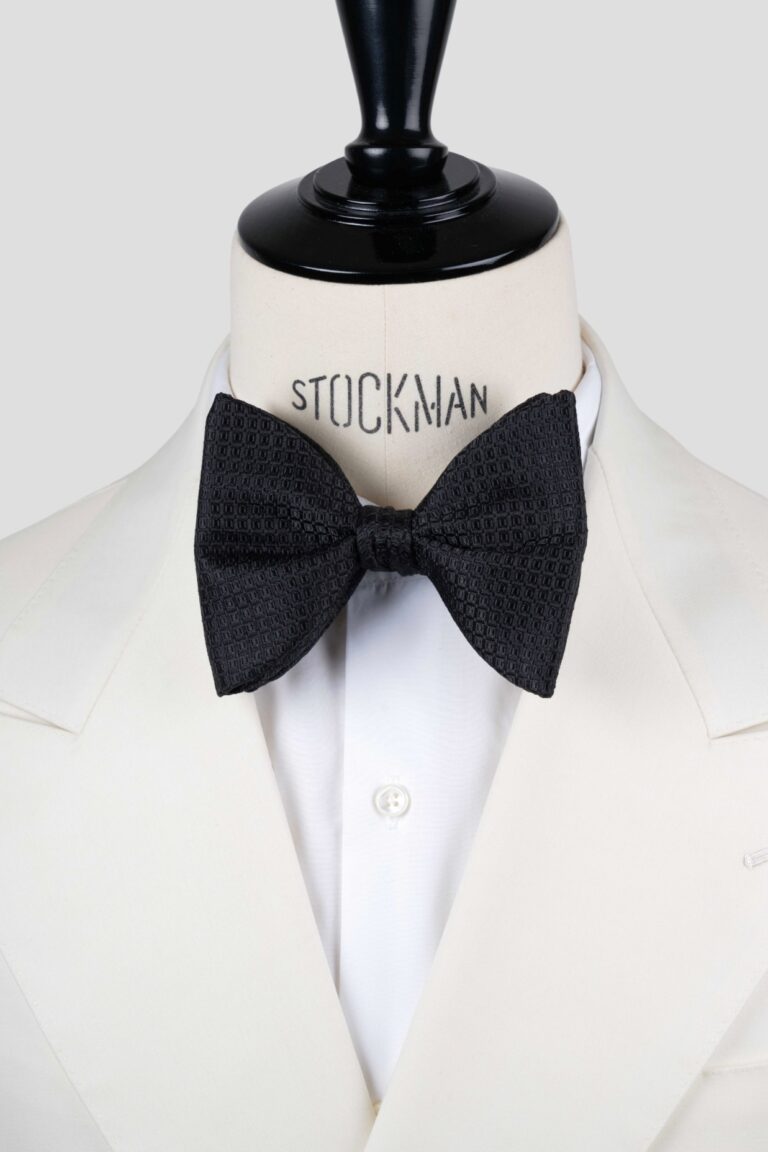 Nœud papillon noir soie tissée – Le Dare in Paris – Fait main à Paris