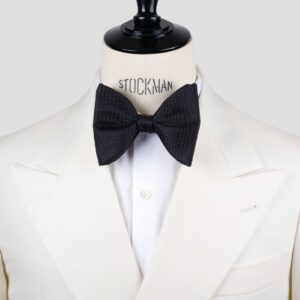 Nœud papillon noir soie tissée – Le Dare in Paris – Fait main à Paris