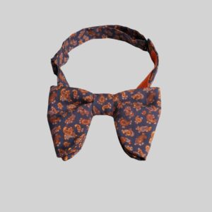 Nœud papillon bleu marine satin de soie – Le Plongeant – Fait main à Paris