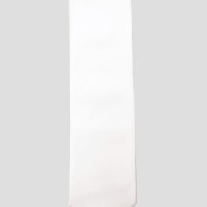 Cravate blanche unie – Soie satin 3 plis – Faite main à Paris