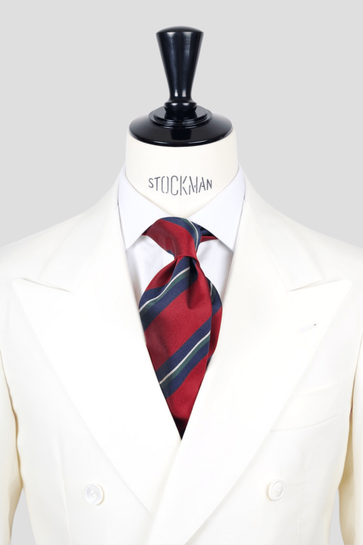 Cravate bordeaux à rayures - Soie tissée 3 plis artisanale