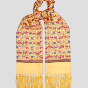 Echarpe soie jaune – Fait main en Italie