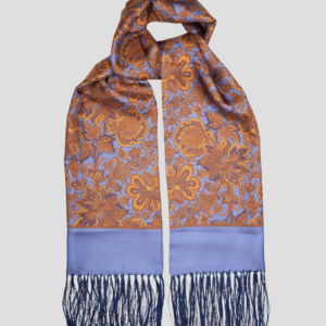 Echarpe soie légère bleu clair – Fait main en Italie