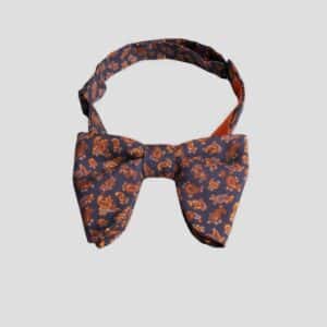 Nœud papillon bleu marine motif cachemire – Le Plongeant – Fait main à Paris